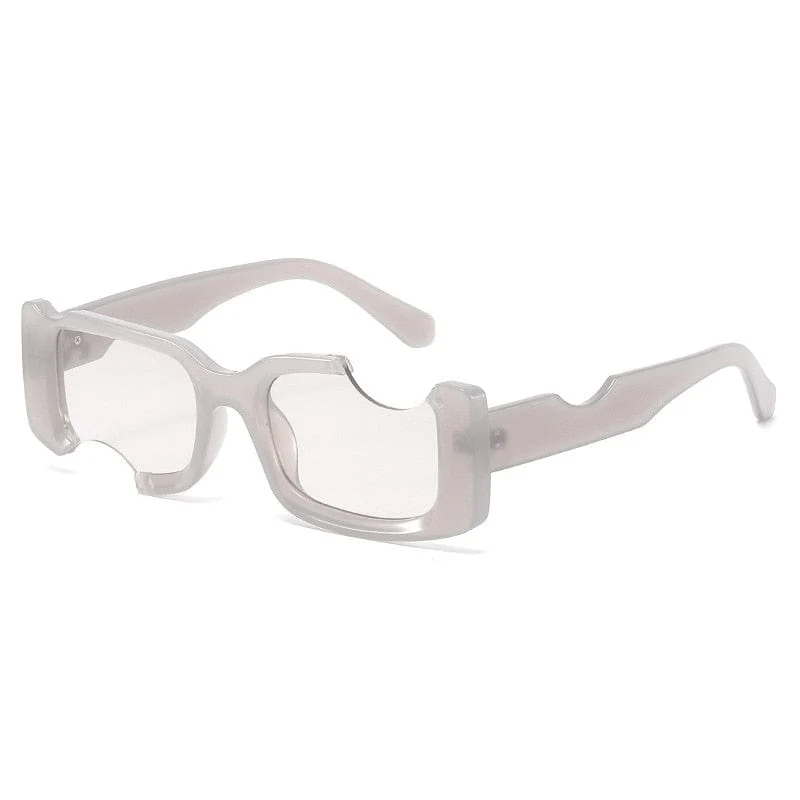 Kleine rechteckige Sonnenbrille für Herren und Damen, Vintage, quadratisch, schwarz, mit Farbverlauf, Sonnenbrille, modische Persönlichkeit, Retro-Markenbrille