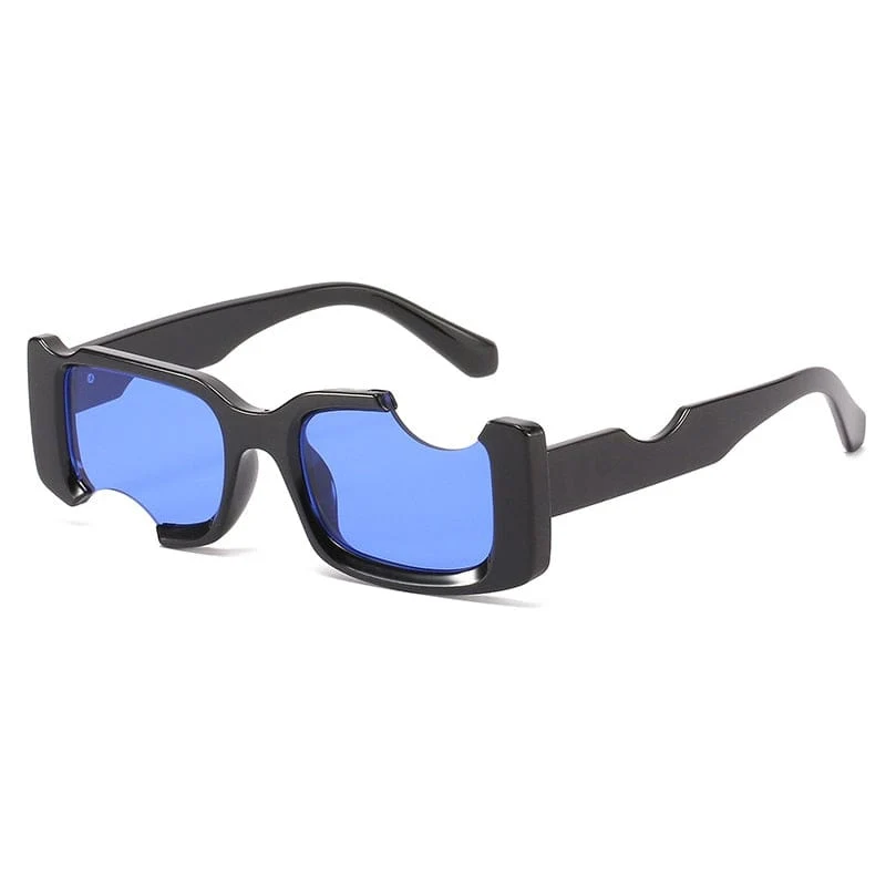Kleine rechteckige Sonnenbrille für Herren und Damen, Vintage, quadratisch, schwarz, mit Farbverlauf, Sonnenbrille, modische Persönlichkeit, Retro-Markenbrille