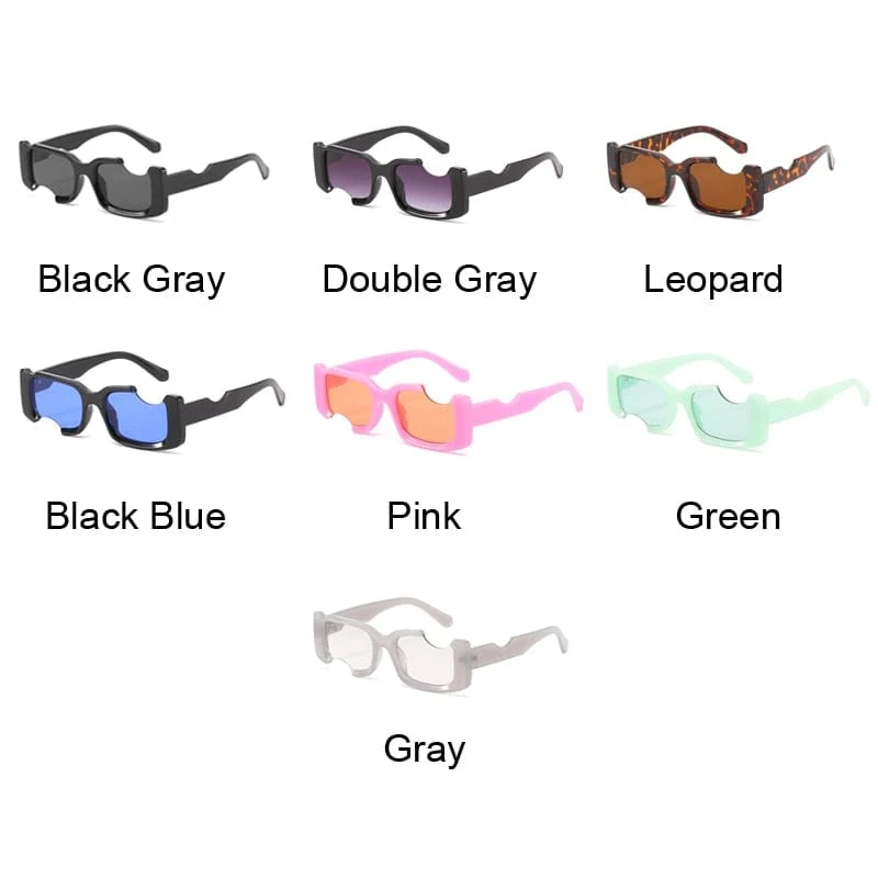 Kleine rechteckige Sonnenbrille für Herren und Damen, Vintage, quadratisch, schwarz, mit Farbverlauf, Sonnenbrille, modische Persönlichkeit, Retro-Markenbrille