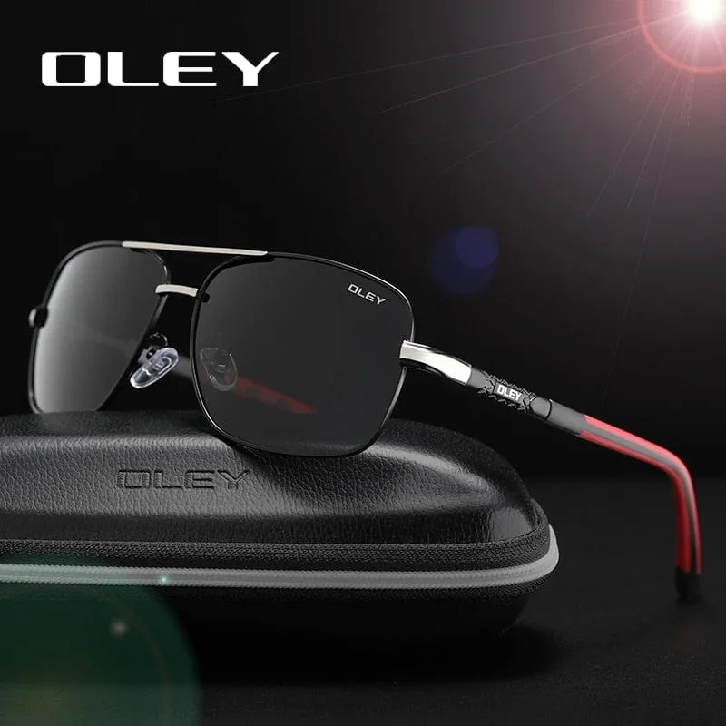 OLEY Marke Polarisierte Sonnenbrille Männer Neue Mode Augen Schützen Sonnenbrille Mit Zubehör Unisex fahren brille oculos de sol