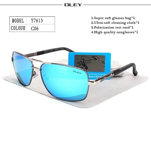 OLEY Marke Polarisierte Sonnenbrille Männer Neue Mode Augen Schützen Sonnenbrille Mit Zubehör Unisex fahren brille oculos de sol