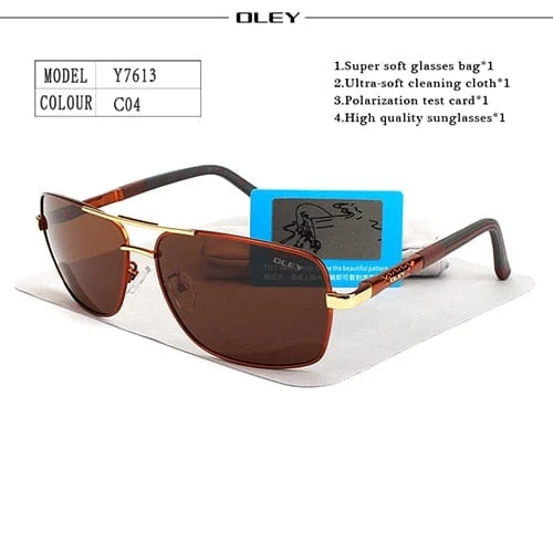 OLEY Marke Polarisierte Sonnenbrille Männer Neue Mode Augen Schützen Sonnenbrille Mit Zubehör Unisex fahren brille oculos de sol