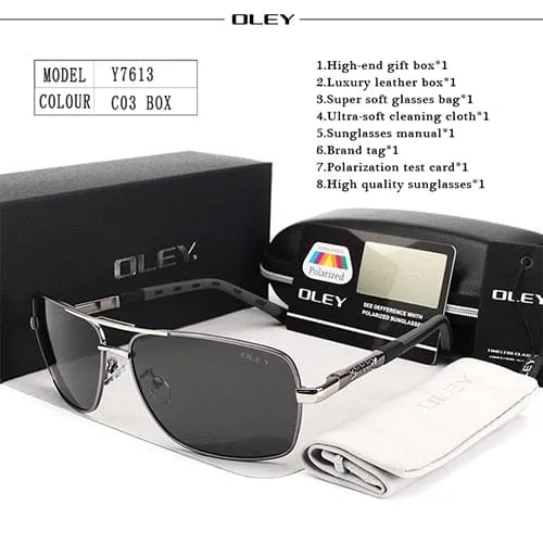 OLEY Marke Polarisierte Sonnenbrille Männer Neue Mode Augen Schützen Sonnenbrille Mit Zubehör Unisex fahren brille oculos de sol