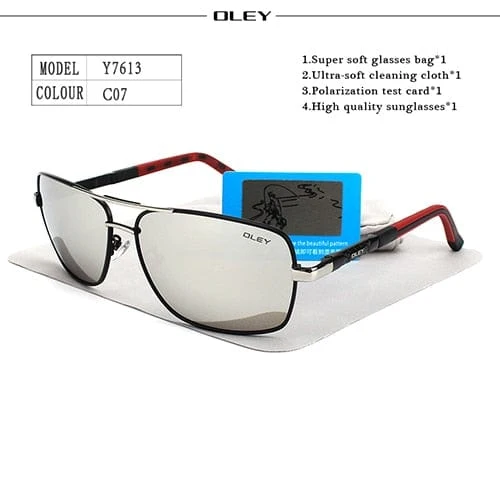 OLEY Marke Polarisierte Sonnenbrille Männer Neue Mode Augen Schützen Sonnenbrille Mit Zubehör Unisex fahren brille oculos de sol
