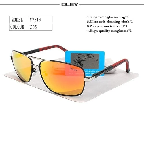 OLEY Marke Polarisierte Sonnenbrille Männer Neue Mode Augen Schützen Sonnenbrille Mit Zubehör Unisex fahren brille oculos de sol