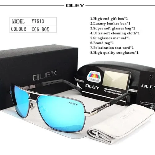 OLEY Marke Polarisierte Sonnenbrille Männer Neue Mode Augen Schützen Sonnenbrille Mit Zubehör Unisex fahren brille oculos de sol