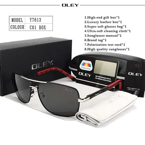 OLEY Marke Polarisierte Sonnenbrille Männer Neue Mode Augen Schützen Sonnenbrille Mit Zubehör Unisex fahren brille oculos de sol