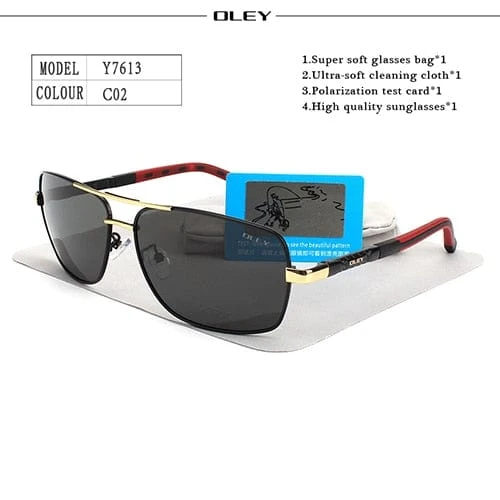 OLEY Marke Polarisierte Sonnenbrille Männer Neue Mode Augen Schützen Sonnenbrille Mit Zubehör Unisex fahren brille oculos de sol
