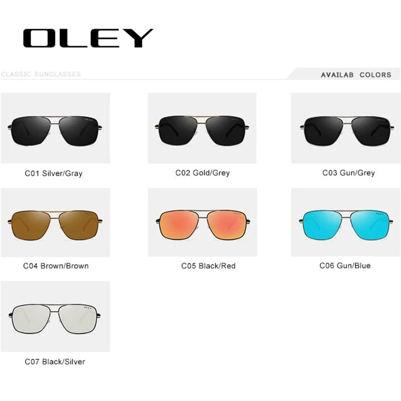 OLEY Marke Polarisierte Sonnenbrille Männer Neue Mode Augen Schützen Sonnenbrille Mit Zubehör Unisex fahren brille oculos de sol