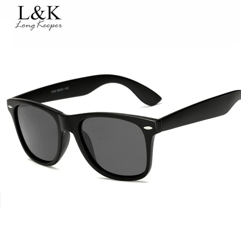 Long Keeper Marke Unisex Retro Polarisierte Sonnenbrille Männer Frauen Vintage Brillen Zubehör Schwarz Grau Sonnenbrille Für Männer/Frauen