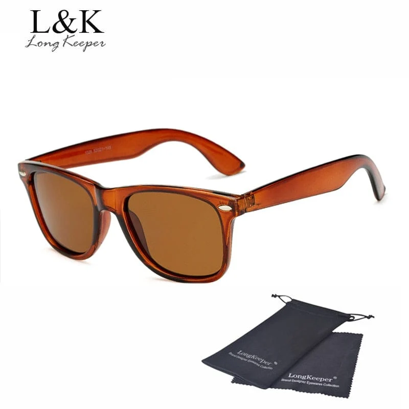 Long Keeper Marke Unisex Retro Polarisierte Sonnenbrille Männer Frauen Vintage Brillen Zubehör Schwarz Grau Sonnenbrille Für Männer/Frauen