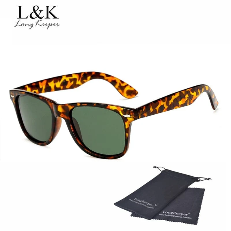 Long Keeper Marke Unisex Retro Polarisierte Sonnenbrille Männer Frauen Vintage Brillen Zubehör Schwarz Grau Sonnenbrille Für Männer/Frauen