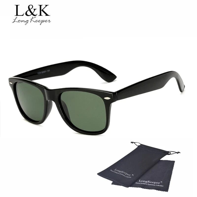 Long Keeper Marke Unisex Retro Polarisierte Sonnenbrille Männer Frauen Vintage Brillen Zubehör Schwarz Grau Sonnenbrille Für Männer/Frauen