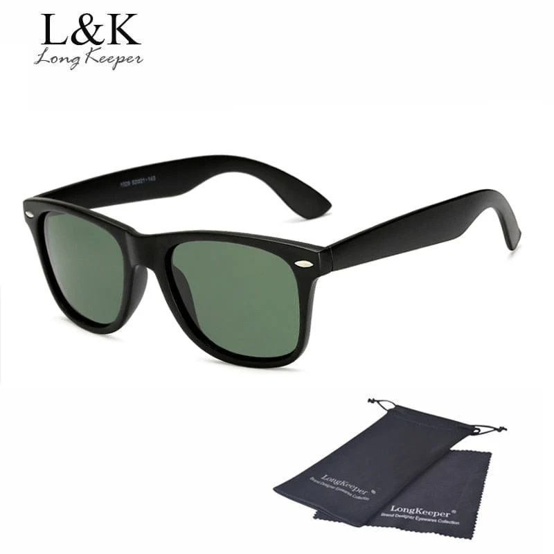 Long Keeper Marke Unisex Retro Polarisierte Sonnenbrille Männer Frauen Vintage Brillen Zubehör Schwarz Grau Sonnenbrille Für Männer/Frauen