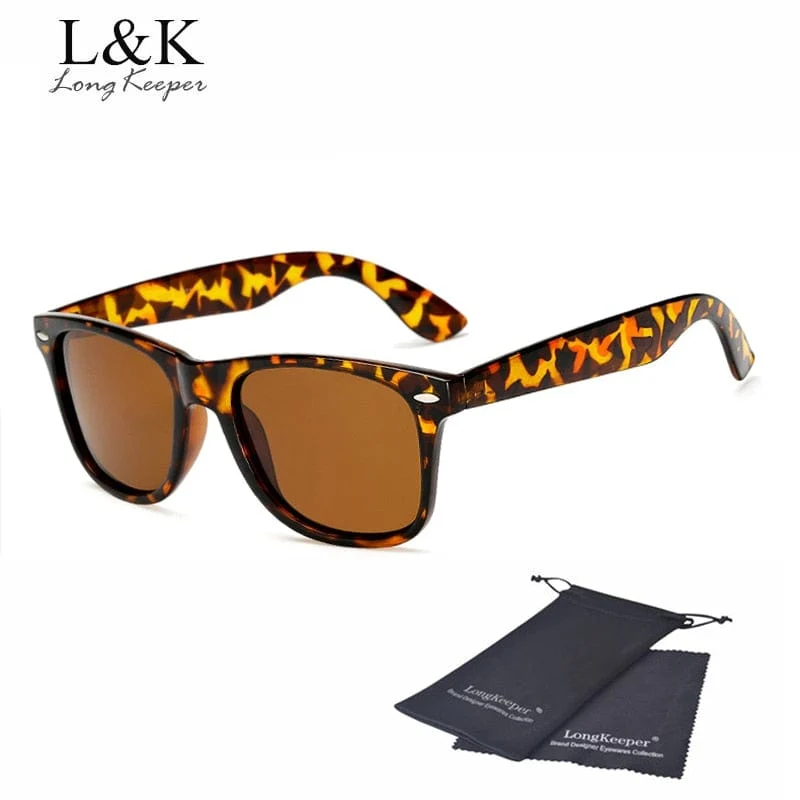 Long Keeper Marke Unisex Retro Polarisierte Sonnenbrille Männer Frauen Vintage Brillen Zubehör Schwarz Grau Sonnenbrille Für Männer/Frauen