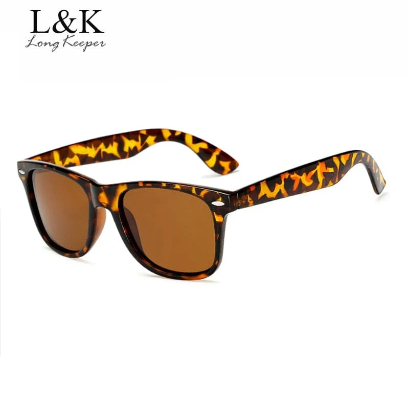 Long Keeper Marke Unisex Retro Polarisierte Sonnenbrille Männer Frauen Vintage Brillen Zubehör Schwarz Grau Sonnenbrille Für Männer/Frauen