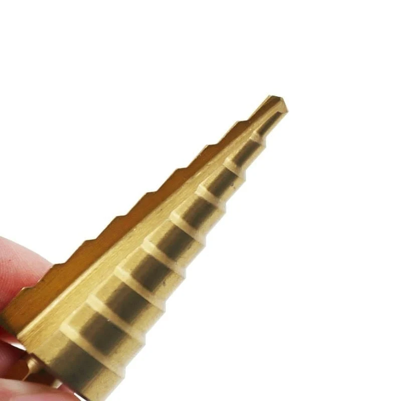 3-12 mm 4-12 mm 4-20 mm HSS-Stufenbohrer-Set mit gerader Nut, titanbeschichtetes Holz-Metall-Lochschneider-Kernbohrer-Set