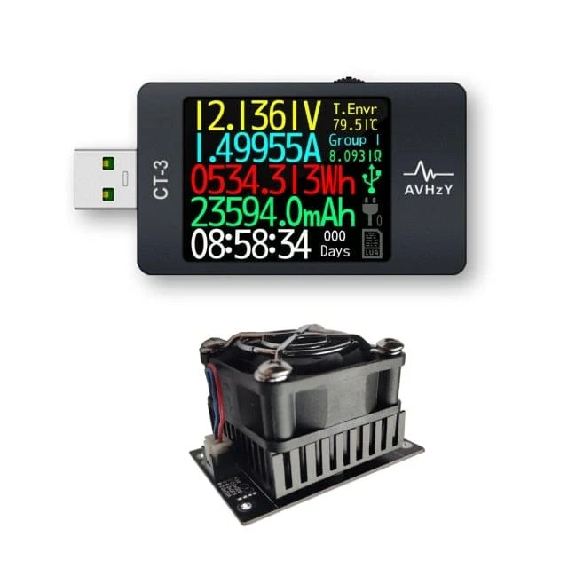 USB 3.1 Power Meter Tester Digitalmultimeter Stromtester Spannungsprüfer Lua Interpreter integriert DC 26V 6A AVHzY CT3