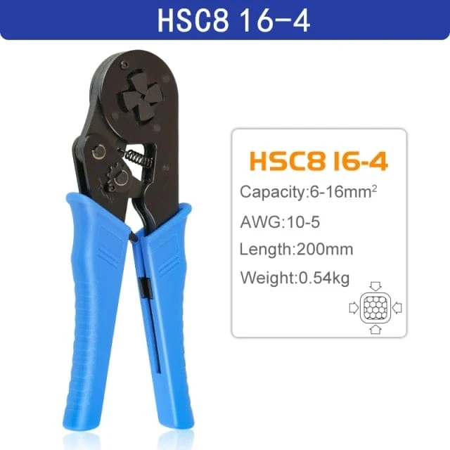 Crimpzange für Rohrkabelschuhe HSC8 6-4/6-6/16-6 (max. 0.08–16 mm²) Mini-Crimpzange für Drähte YEFYM Elektrisches Haushaltsset