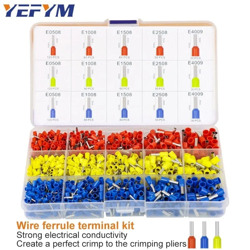 Crimpzange für Rohrkabelschuhe HSC8 6-4/6-6/16-6 (max. 0.08–16 mm²) Mini-Crimpzange für Drähte YEFYM Elektrisches Haushaltsset