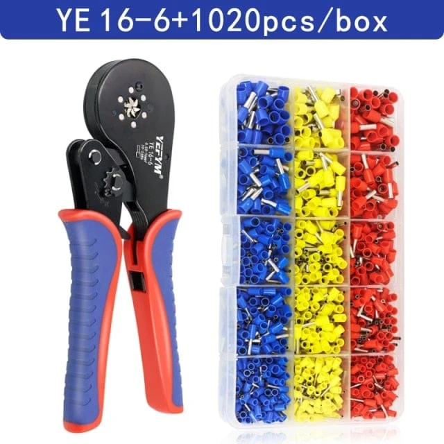 Crimpzange für Rohrkabelschuhe HSC8 6-4/6-6/16-6 (max. 0.08–16 mm²) Mini-Crimpzange für Drähte YEFYM Elektrisches Haushaltsset