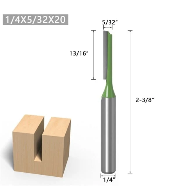 1/4 zoll 6mm Schaft Gerade Bit Fräser Einzigen Doppel Flöte Holz Fräser Wolfram Hartmetall Router Bit Holzbearbeitung Werkzeug set