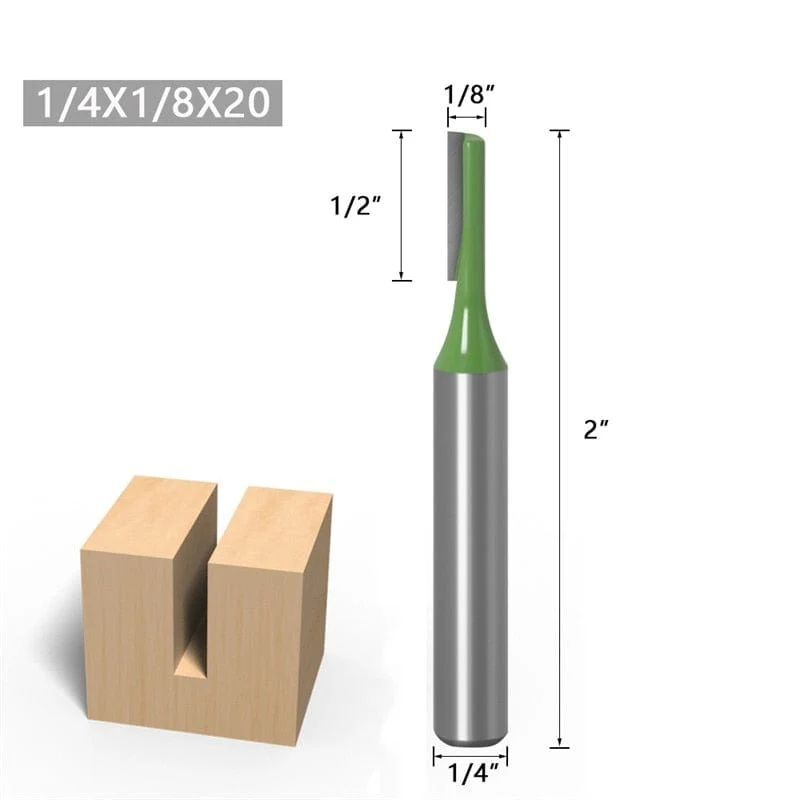 1/4 zoll 6mm Schaft Gerade Bit Fräser Einzigen Doppel Flöte Holz Fräser Wolfram Hartmetall Router Bit Holzbearbeitung Werkzeug set