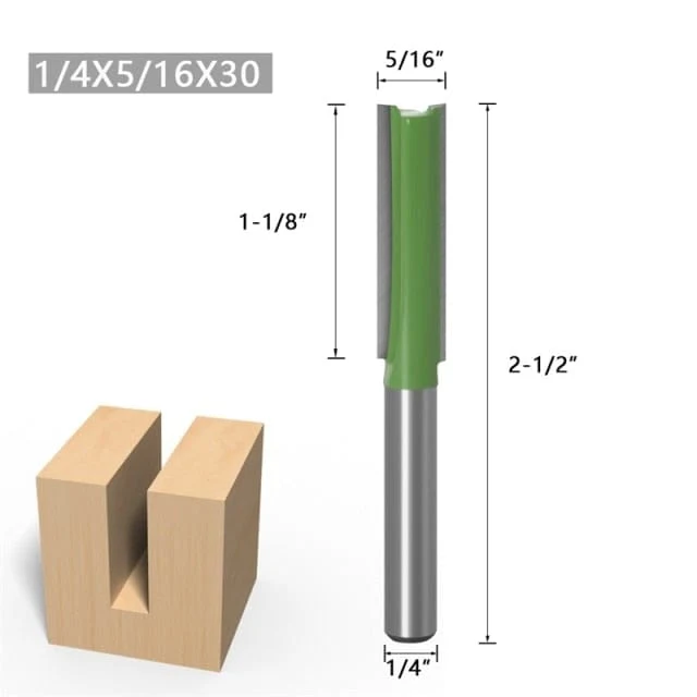 1/4 zoll 6mm Schaft Gerade Bit Fräser Einzigen Doppel Flöte Holz Fräser Wolfram Hartmetall Router Bit Holzbearbeitung Werkzeug set