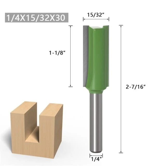 1/4 zoll 6mm Schaft Gerade Bit Fräser Einzigen Doppel Flöte Holz Fräser Wolfram Hartmetall Router Bit Holzbearbeitung Werkzeug set