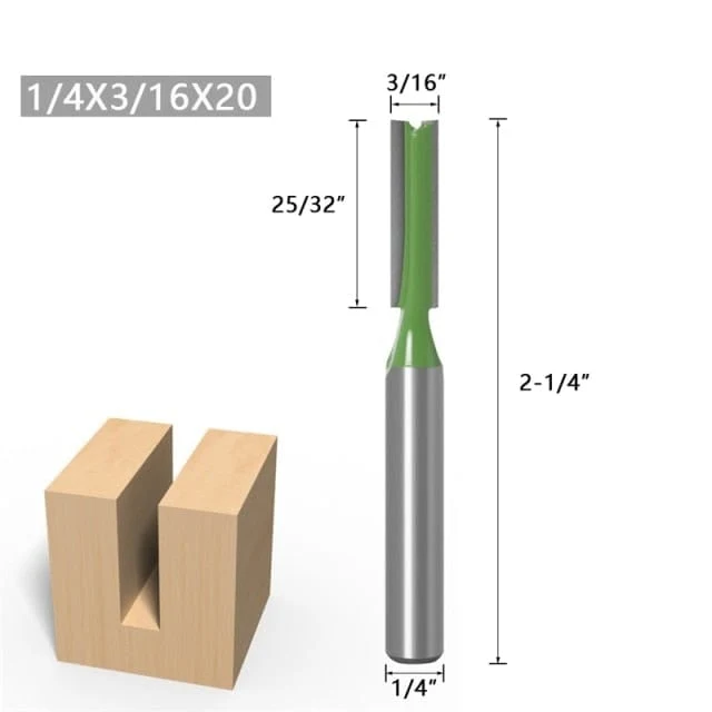 1/4 zoll 6mm Schaft Gerade Bit Fräser Einzigen Doppel Flöte Holz Fräser Wolfram Hartmetall Router Bit Holzbearbeitung Werkzeug set