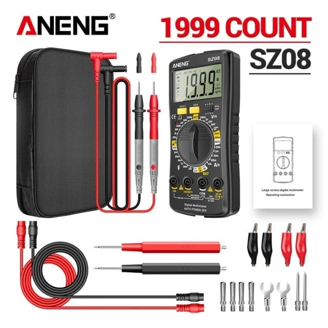 ANENG SZ08 Digital-Multimeter, ultradünn, professionelles Multimetro, Auto-Voltmeter, AC, DC, 220 V, Widerstands-Handtester