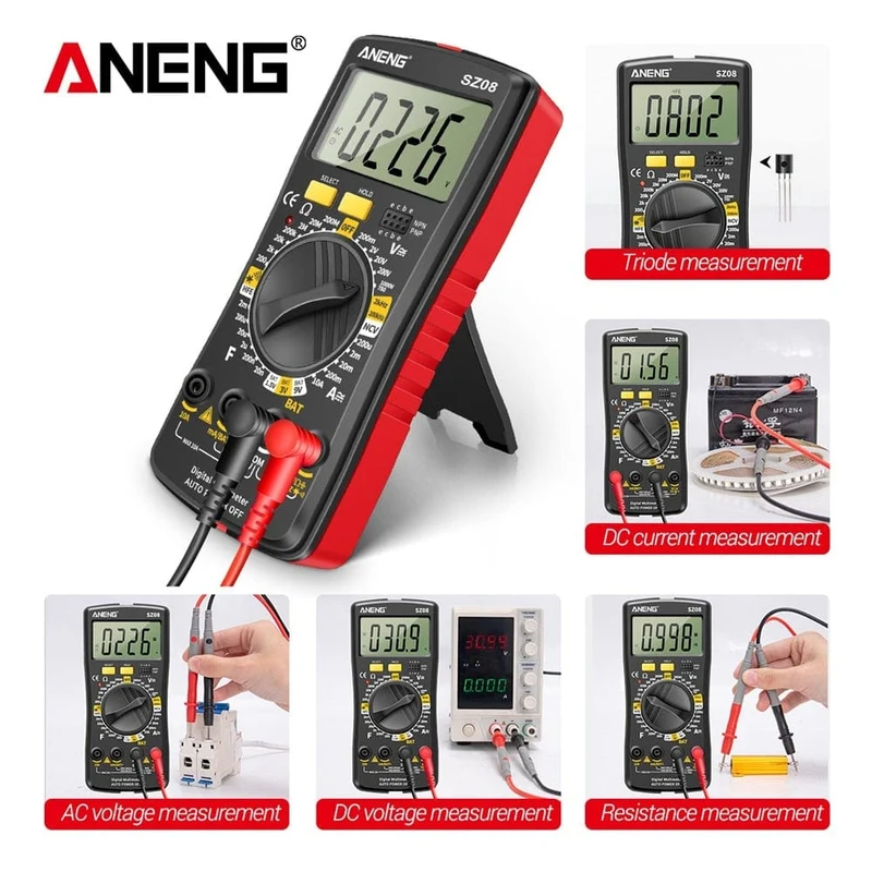 ANENG SZ08 Digital-Multimeter, ultradünn, professionelles Multimetro, Auto-Voltmeter, AC, DC, 220 V, Widerstands-Handtester