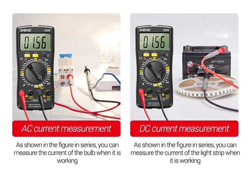 ANENG SZ08 Digital-Multimeter, ultradünn, professionelles Multimetro, Auto-Voltmeter, AC, DC, 220 V, Widerstands-Handtester