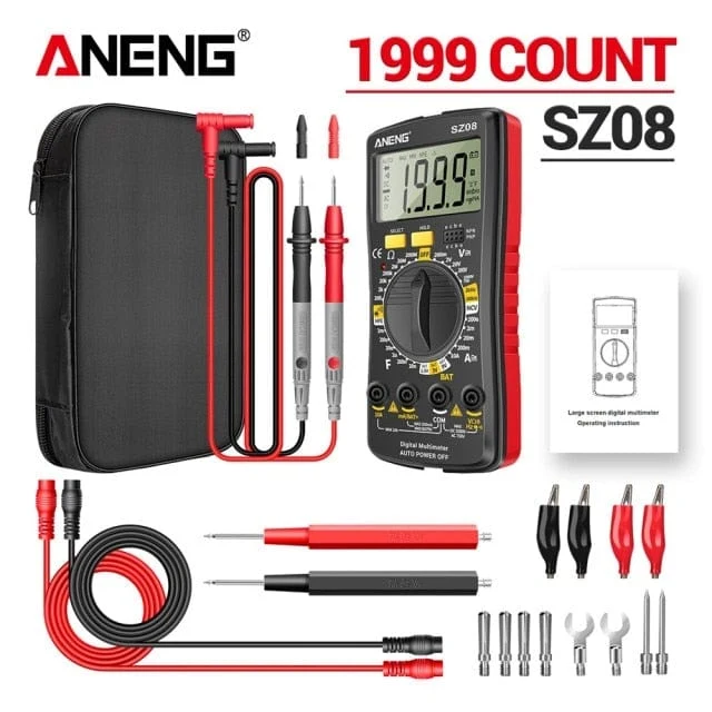 ANENG SZ08 Digital-Multimeter, ultradünn, professionelles Multimetro, Auto-Voltmeter, AC, DC, 220 V, Widerstands-Handtester