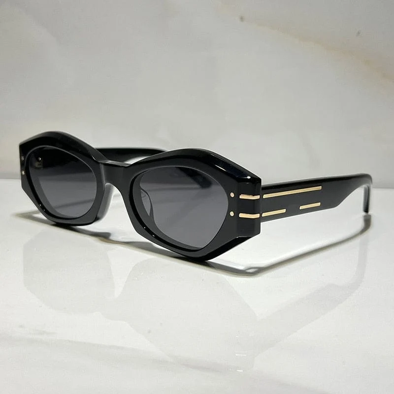 Damen-Sonnenbrille für den Sommer für Männer und Frauen, Signatur-B1U-Stil, Anti-Ultraviolett-Retro-Platte, Vollformat-Brille, Zufallsbox
