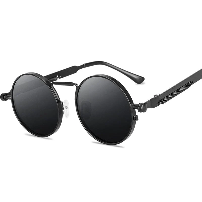Retro Runde Sonnenbrille Männer Frauen Marke Designer Punk Stil Winddicht Metall Rahmen Vintage Sonnenbrille Oculos De Sol