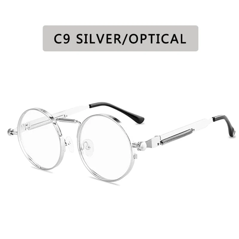 Retro Runde Sonnenbrille Männer Frauen Marke Designer Punk Stil Winddicht Metall Rahmen Vintage Sonnenbrille Oculos De Sol