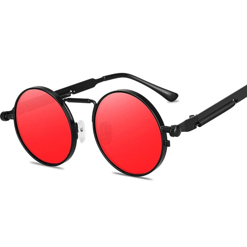 Retro Runde Sonnenbrille Männer Frauen Marke Designer Punk Stil Winddicht Metall Rahmen Vintage Sonnenbrille Oculos De Sol