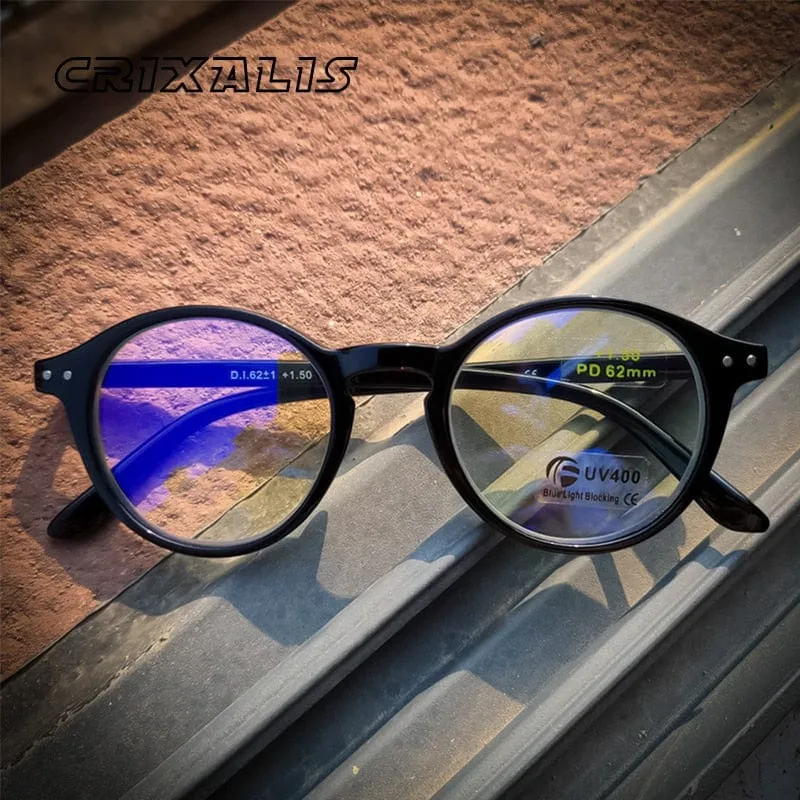 CRIXALIS Anti Blaulicht Lesebrille Für Frauen Männer TR90 Flexibler Rahmen Federscharnier Computer Presbyopie Brille Weiblich UV400