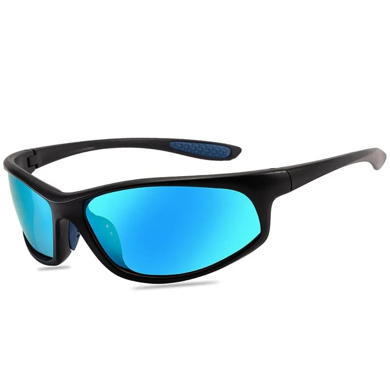 Glitztxunk Polarisierte Sonnenbrille Herren Markendesigner Quadratische Sport-Sonnenbrille für Herren Fahren Schwarze Rahmenbrille UV400 okulary