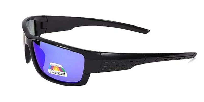 Glitztxunk Polarisierte Sonnenbrille Herren Markendesigner Quadratische Sport-Sonnenbrille für Herren Fahren Schwarze Rahmenbrille UV400 okulary