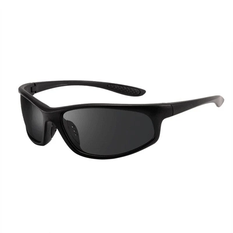 Glitztxunk Polarisierte Sonnenbrille Herren Markendesigner Quadratische Sport-Sonnenbrille für Herren Fahren Schwarze Rahmenbrille UV400 okulary