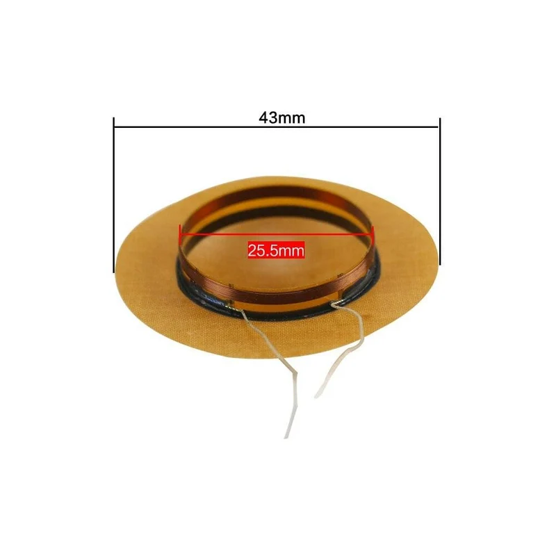 Universal 25.5mm Horn Harz Membran Höhen Schwingspule hochtöner Film Fahrer Kopf bühne lautsprecher Reparatur 6OHM 8OHM 2PCS