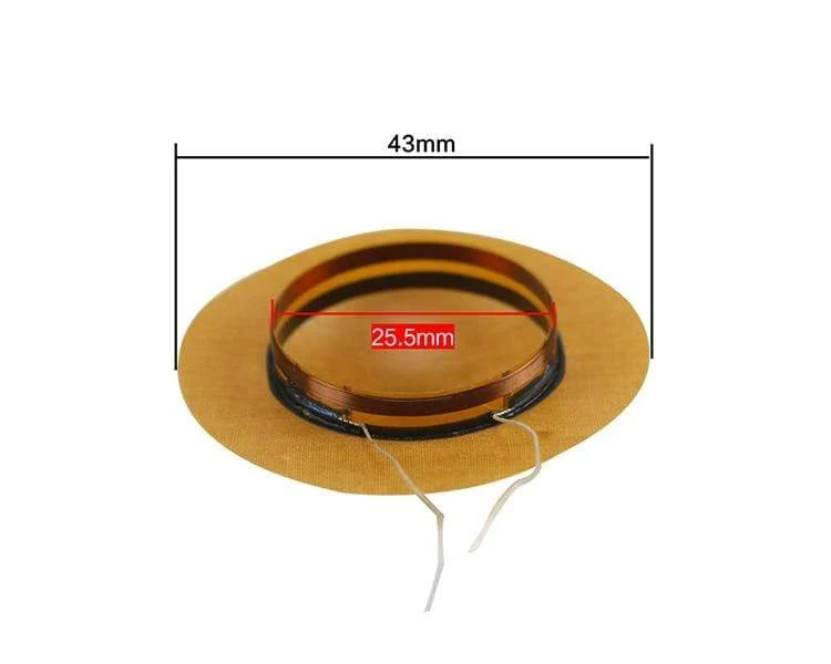 Universal 25.5mm Horn Harz Membran Höhen Schwingspule hochtöner Film Fahrer Kopf bühne lautsprecher Reparatur 6OHM 8OHM 2PCS