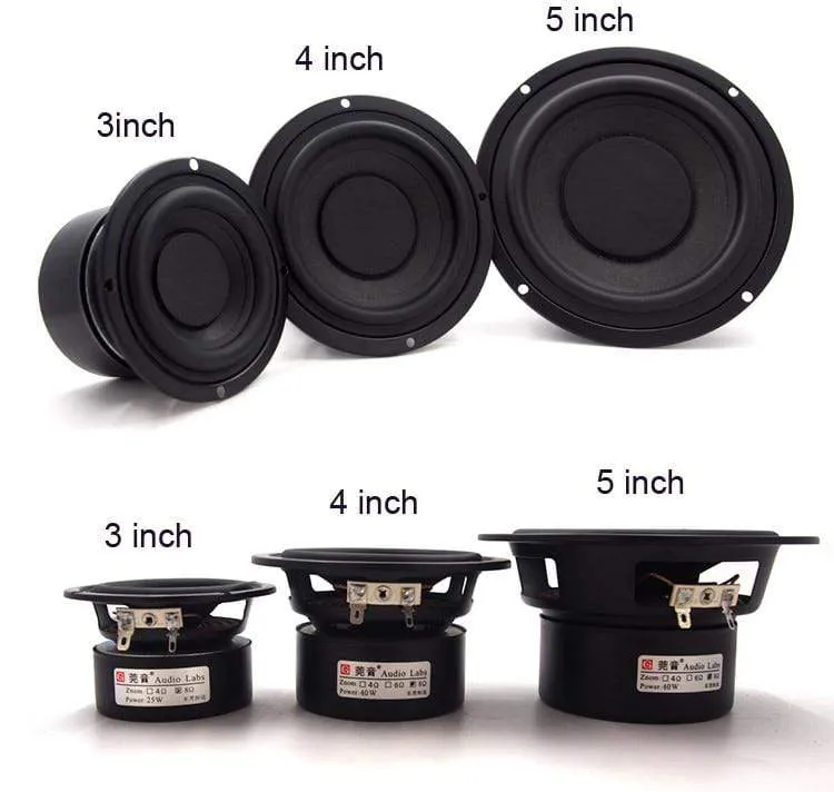 1 PC Sounderlink Audio Labs 3" 25W 4" 40W 5" 50W Subwoofer Woofer Bass Raw Lautsprechertreiber 4 Ohm 8Ohm Zolleinheit