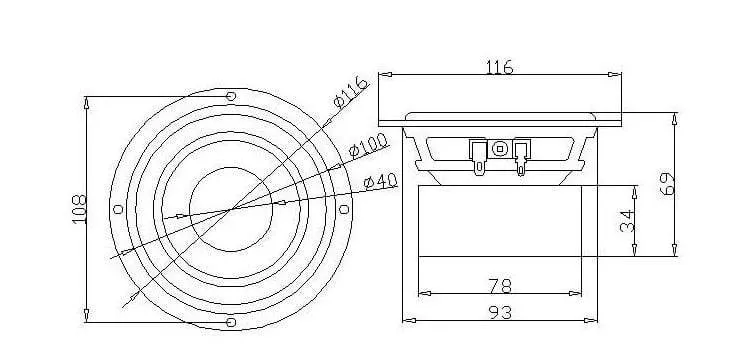 1 PC Sounderlink Audio Labs 3" 25W 4" 40W 5" 50W Subwoofer Woofer Bass Raw Lautsprechertreiber 4 Ohm 8Ohm Zolleinheit