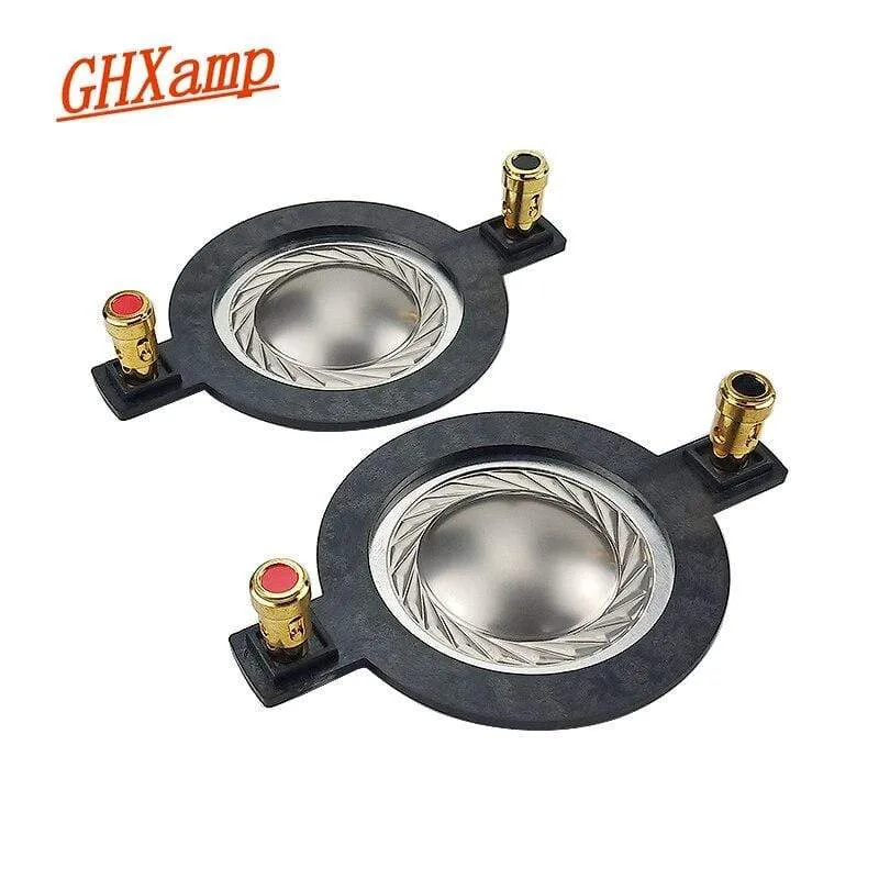 GHXAMP 34.4 MM Hochtöner Membran Schwingspule Titan Film Flache aluminium Treiber 34.5 core komponenten Mit Säule 90MM 1Pairs