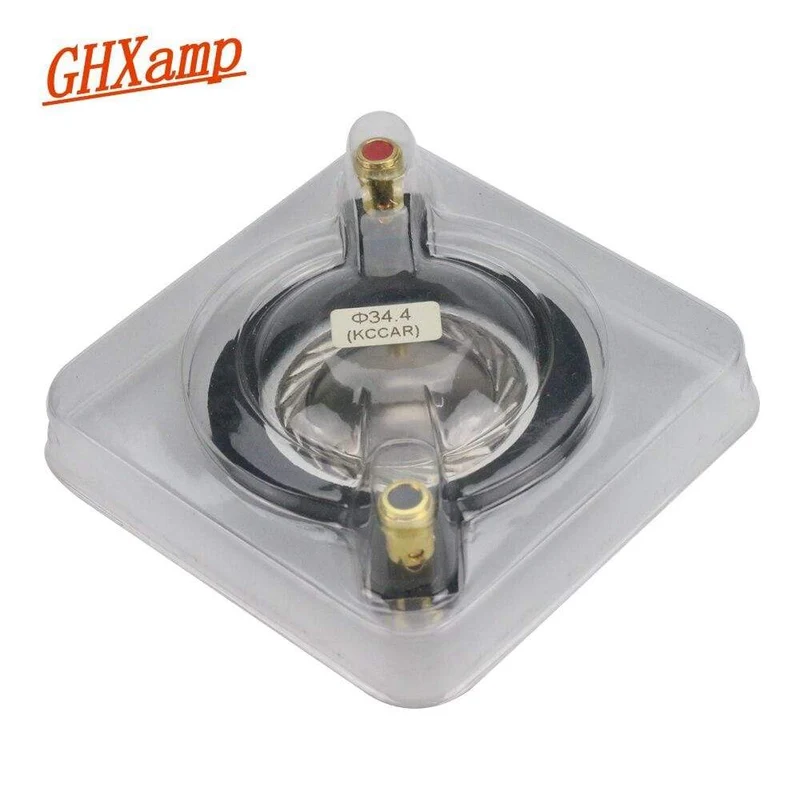 GHXAMP 34.4 MM Hochtöner Membran Schwingspule Titan Film Flache aluminium Treiber 34.5 core komponenten Mit Säule 90MM 1Pairs