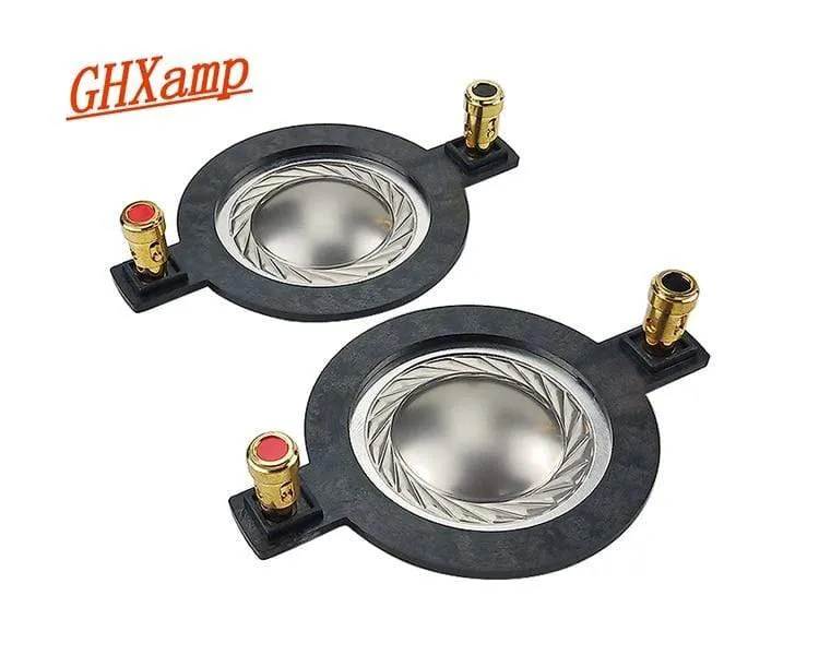 GHXAMP 34.4 MM Hochtöner Membran Schwingspule Titan Film Flache aluminium Treiber 34.5 core komponenten Mit Säule 90MM 1Pairs