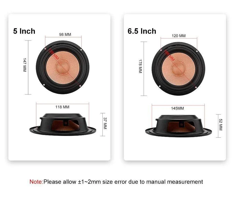 AIYIMA 2Pcs 6.5 Zoll Lautsprecher Treiber Woofer Radiator Bass Passiv DIY Lautsprecher Reparatursatz Zubehör Teile Soundsystem